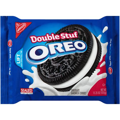 OREO Double Stuf Chocolate Sandwich Cookies .
